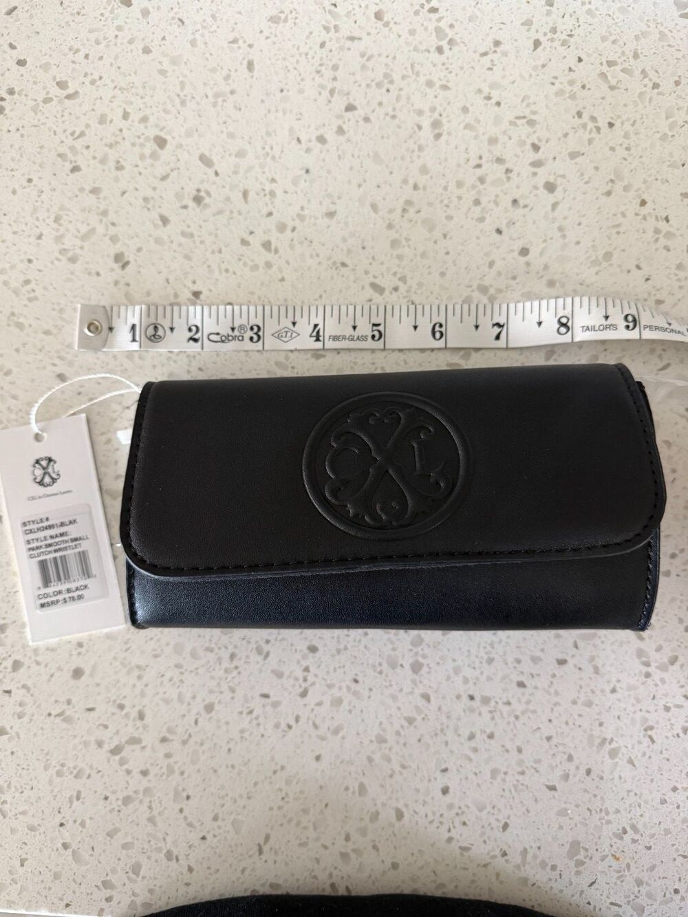 NWT CXL by Christian Lacroix Park Small Clutch Wristlet Black